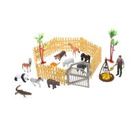 BESPORTBLE Mini Farm Set with Realistic Miniature Animal Figurines Detailed Fence and People Models Educational Play Farm for Hands Learning and Imaginative Scene Building