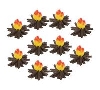 BESPORTBLE Mini Fire Model Fake Campfire Decoration for Pretend Camping Play Tabletop Fireplace Resin Flame Props for Micro Landscape Scene Garden Miniatures Outdoor Indoor Decor