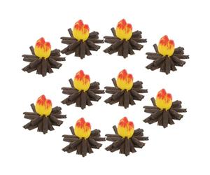 BESPORTBLE Mini Fire Model Fake Campfire Decoration for Pretend Camping Play Tabletop Fireplace Resin Flame Props for Micro Landscape Scene Garden Miniatures Outdoor Indoor Decor
