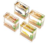 BESPORTBLE Mini Fish Tank Aquarium Crafts Set 4pcs Mini Bowls Decor for Dollhouse Tank Ornaments Random