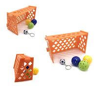 BESPORTBLE Mini Football Field Parrot Training Toys Bird Soccer Toys for Caged Birds Random Color