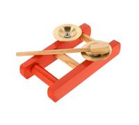 BESPORTBLE Mini Handheld Cymbals for Stable Stand Orange Small Percussion Instrument for Rhythm Opera Band and Drum Performances Friendly Musical