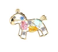 BESPORTBLE Mini Horse Crystal Brooch Pin Cute Farm Animal Lapel Pin Brass Lucky Zodiac Jewelry 2026 Party Favor for Coat Dress Hat Christmas Stocking Stuffer