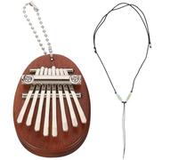 BESPORTBLE Mini Kalimba Thumb Piano 8 Keys Lightweight Wooden Finger Piano with Hanging Rope, Versatile Beginner Music Instrument for Adults and Boys and Girls Stage Performance
