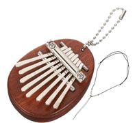 BESPORTBLE Mini Kalimba Thumb Piano 8 Keys with Pure Tone and Compact Design, Lightweight Synthetic and Metal Material, Hanging Rope Included, for Stage Performance Prop and Boys and Girls