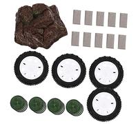 BESPORTBLE Mini Military Accessories Building for DIY Sand Table Model with Green Oil Drum Tires Bricks Stones Safe Material for Play and Party Decorations