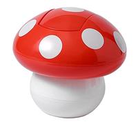 BESPORTBLE Mini Mushroom Shaped Desktop Trash Can Small Portable Tabletop Waste Bin with Lid Lightweight Cute Mini Trash Container for Office and Home Compact Convenient Countertop Garbage