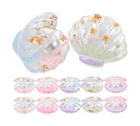 BESPORTBLE Mini Ocean Resin Animals: 16Pcs Luminous Simulated Shell with Pearl Mini Resin Ocean Landscape Decorative Shell Ornaments for DIY Aquarium Potted Micro Fairy Garden Dollhouse
