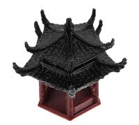 BESPORTBLE Mini Pagoda Statue 3.5cm Double Layer Pentagonal Pavilion Bonsai Decoration Chinese Japanese Garden Ornament Zen Fish Tank Sculpture for Meditation and Home Décor