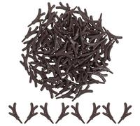 BESPORTBLE Mini Plastic Antlers, 100pcs Snowman Arms for Crafts, Branch Antler-Shaped DIY Christmas Accessories