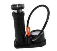 BESPORTBLE Mini Portable Tire Floor Pump High Pressure Foot Inflator with Barometer Compact Bike Pump for Road Mountain Bikes Construction Slip Pedals Lightweight Travel Friendly Black