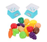 BESPORTBLE Mini Pretend Food Set with Weighing Scales and Miniature Vegetables Fruits Educational Kitchen for Preschoolers Enhancing Role Play and Cognitive Skills
