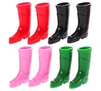 BESPORTBLE Mini Rain Boots Dollhouse Ornaments Santa Claus Shoes for DIY Craft Projects Realistic Design for Garden Scenes Holiday Displays for Ballet Dolls Miniatures