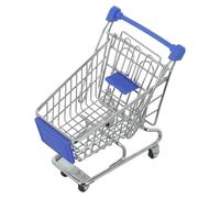 BESPORTBLE Mini Shopping Cart Metal Pretend Play Trolley with Smooth Rolling Wheels for Dollhouse Role Play and Desktop Organizer Sturdy Iron Build Medium