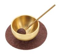 BESPORTBLE Mini Sound Bowl for Meditation and Yoga Heart Chakra Balancing Sound Bath Bowls with Mallet and Cushion for Stress Relief and Mindfulness Suitable for Beginners and Professionals