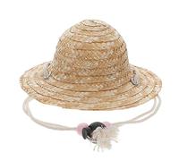 BESPORTBLE Mini Straw Hat for Pets and Dolls Summer Decorative Accessory Lightweight Straw Material for Beach Outdoor Playtime