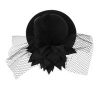 BESPORTBLE Mini Top Hat Fascinator Clip Accessories Large Hair Clips Human Sniffy s Mini Top Hats Headbands for Women Simulation Butterfly Hair Claw Costumes Style Sent Decor Steampunk Black