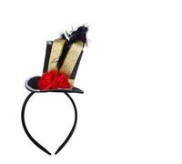 BESPORTBLE Mini Top Hat Headband with Vintage Soldier Hat Hair Accessories for Performances Halloween Parties Festivals