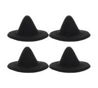 BESPORTBLE Mini Witch Hats Black Eva Material 4pcs for Dolls and Pets Small Witch Hat Set with Blank Design , for Halloween Party Decorations and DIY Craft Supplies