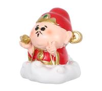 BESPORTBLE Miniature Cai Shen Figurine Resin Wealth Statue Feng Shui Ornament for Home Office Decor Chinese God of Prosperity Symbol of Luck and Positive Energy