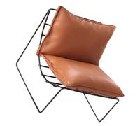 BESPORTBLE Miniature Chair Model for Dollhouse Decoration Leather Alloy Mini House Accessory Realistic Micro Landscape Furniture for Diy Project Cute Mini House Adornment in Light Brown