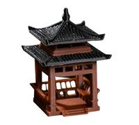 BESPORTBLE Miniature Chinese Style Pavilion Statue Large Micro Landscape Garden Ornament Distinctive Roof Details, Aquarium and Fish Tank Decor for Outdoor Patio and Zen Garden