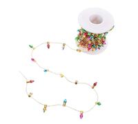 BESPORTBLE Miniature Christmas Lights String Electroplated Fake LED Garland for Dollhouse Decor for Craft Projects Gingerbread Houses and Fairy Gardens