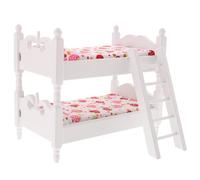BESPORTBLE Miniature Doll House Bunk Bed Doll Bunk Bed Furniture for Realistic Design Safe Material for Bedroom and Dollhouse Decor