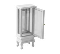 BESPORTBLE Miniature Dollhouse Furniture Cabinet Pure White Compact Display Case for Small Spaces Living Room Bedroom Study Storage Organizer