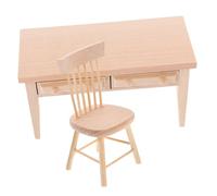 BESPORTBLE Miniature Dollhouse Furniture High Simulation Mini Table and Chairs Compact Lightweight Doll House Accessories for Living Bedroom Study Decor Gift