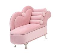 BESPORTBLE Miniature Dollhouse Sofa Decor Mini Furniture Prop for Doll House Accessories Realistic Mini Sofa Adornment Cherry Blossom Pink Safe Material for Photo Props and Play Compact and
