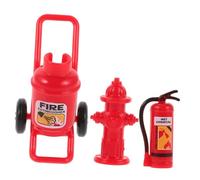 BESPORTBLE Miniature Fire Extinguisher Dollhouse Decor Plastic Fire Hydrant and Gas for Micro Landscape Models Realistic Playing House Accessories for DIY Scenes