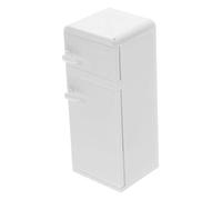 BESPORTBLE Miniature Fridge Dollhouse Furniture Compact Kitchen Miniatures for Detailed White Refrigerator Model for Doll House Decor Educational Hands Play Gift