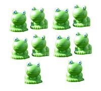 BESPORTBLE Miniature Frog Resin Figures Colorful Animal Ornaments 10pcs Resin Mini Stuff for Car Room Fairy Garden Micro Landscape Home Decorations