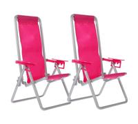 BESPORTBLE Miniature Furniture Mini Beach Chair Simulation Reclining Mini Outdoor Lounge Chair for Home Decoration