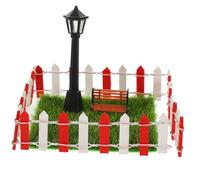 BESPORTBLE Miniature Garden Kit with Lawn Fences Street Lamp and Park Bench for Dollhouse Decoration and Interactive Play Random Color