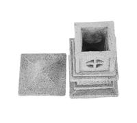 BESPORTBLE Miniature Japanese Stone Pagoda Lantern Statue Detachable Lid, Sandstone Garden Ornament for Zen Bonsai, Aquarium, and Outdoor Decoration