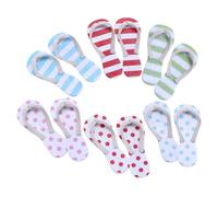 BESPORTBLE Miniature Slippers 6 Pairs Tiny Summer Flip-Flops for Dollhouse Accessories and Mini Scene Decoration