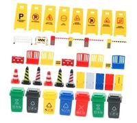 BESPORTBLE Miniature Traffic Barricade for Bright Colored Educational Road Signs and Barriers Lightweight Portable Playthings for Traffic Learning and Party Decoration