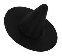 BESPORTBLE Miniature Witch Hat for Dolls and Pets Handcrafted Halloween Decorative Hat Satin Black for DIY Crafts Doll Supplies and Fun Accessories