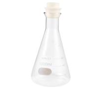 BESPORTBLE Ml Glass Erlenmeyer Flask with Cork Stopper, Graduated Conical Flask for Laboratory and Chemistry Experiments, Accurate Measurement and Practical Lab Glassware