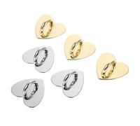 BESPORTBLE Mobile Phone Buckle Ornament Metal Alloy 12pcs Heart Shaped Practical and Reliable Decoration in Golden and Silver Colours for Phone Case DIY Accessories