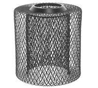 BESPORTBLE Modern Geometric Mesh Iron Lamp Shade Double Layer Cylindrical Pendant Light Cover 100x110mm Matte Black Retro Lamp Shade for Home Bar Ceiling Lights