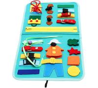 BESPORTBLE Montessori Busy Board for 44x28cm Educational Learning with Clock Alphabet Sensory Preschool Basic Skills Development