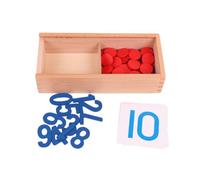 BESPORTBLE Montessori Early Learning Math Teaching Accessories for Wooden and Chip Educational Smooth Premium Counting for Safe Material Social Skills Development