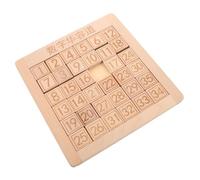 BESPORTBLE Montessori Number Puzzle Wooden Sliding Brain Teaser for Early Learning Number Cognition Educational Game Cognitive Development Gift for Party Play