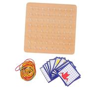 BESPORTBLE Montessori Wooden Geoboard Large Nail Educational Peg Board for Creative Geometry Manipulative for Math Learning Smooth Polished Surface Safe for Elementary Students