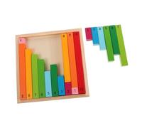 BESPORTBLE Montessori Wooden Math Sticks for Early Education Colorful Decimal Counting Rods for Cognitive Development Logical Thinking and Sensory Learning Tools in Preschool and Kindergarten