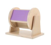 BESPORTBLE Montessori Wooden Spinning Drum for Boy Girl Color and Sound Recognition Educational Plaything to Develop Cognitive Motor Skills and Sensory Learning