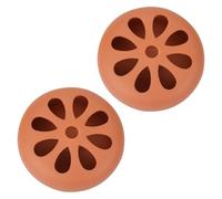 BESPORTBLE Mosquito Coil Holder Incense Burner Terracotta with Hollow out Lid 2pcs Simple Retro Style with Smoke Spread Feature Safe for Outdoor Use, for Patio and Home
